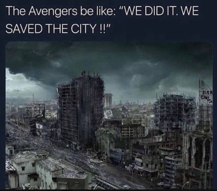 Avengers city meme