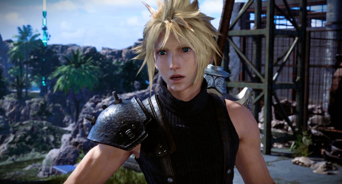 cloud reacting to johnny near the factory ruins in ff7 rebirth